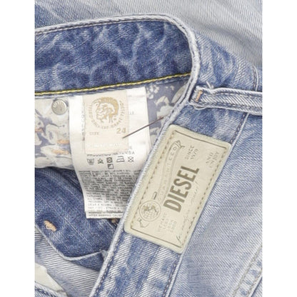 Diesel Fayza 0816P Blue Tapered Relaxed Boyfriend Jeans High Waisted W24 L30