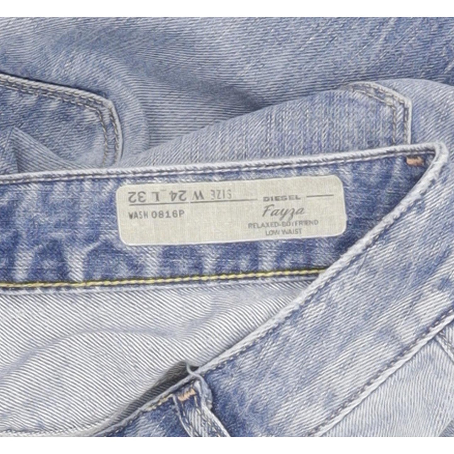 Diesel Fayza 0816P Blue Tapered Relaxed Boyfriend Jeans High Waisted W24 L30