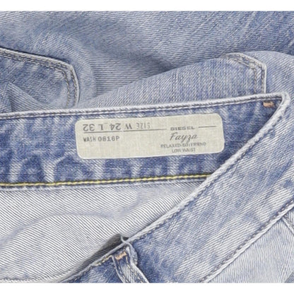 Diesel Fayza 0816P Blue Tapered Relaxed Boyfriend Jeans High Waisted W24 L30