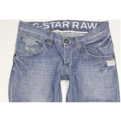 G-Star Women Blue Straight Slim Jeans W30 L31