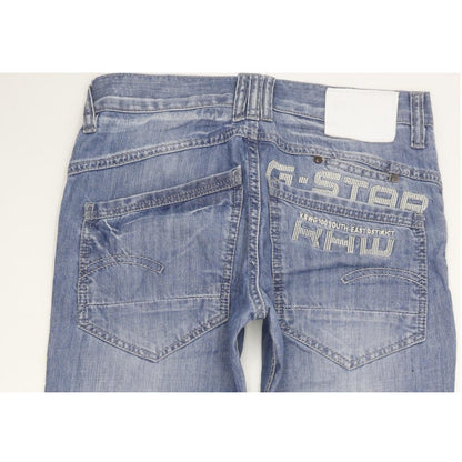 G-Star Women Blue Straight Slim Jeans W30 L31