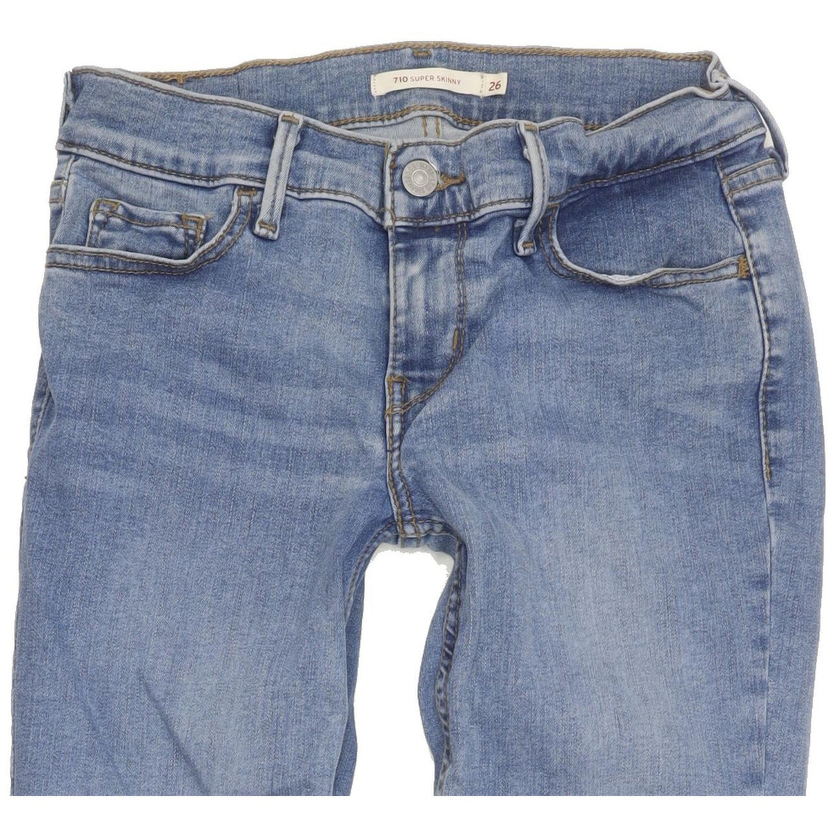 Levi's 710 Super Women Blue Skinny Slim Stretch Jeans W26 L31