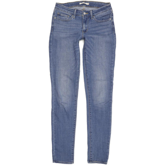 Levi's 711 Women Blue Skinny Slim Stretch Jeans W27 L32