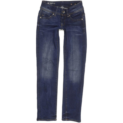 G-Star Midge Saddle Women Blue Straight Slim Stretch Jeans W24 L28