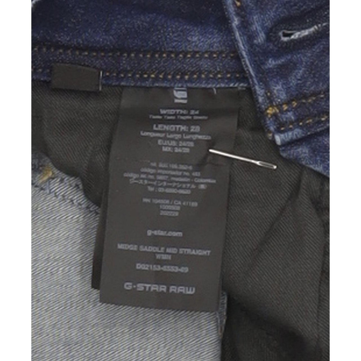 G-Star Midge Saddle Women Blue Straight Slim Stretch Jeans W24 L28