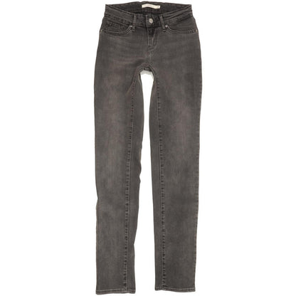Levi's 712 Women Charcoal Skinny Slim Stretch Jeans W24 L32