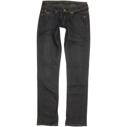 G-Star New Reese Women Navy Straight Slim Stretch Jeans W28 L33