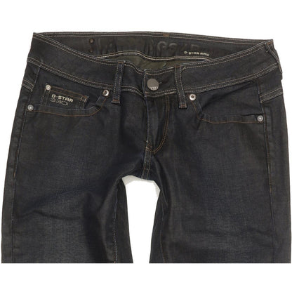 G-Star New Reese Women Navy Straight Slim Stretch Jeans W28 L33