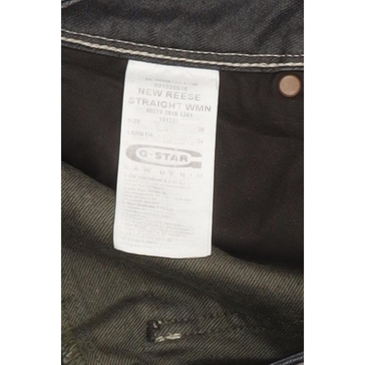 G-Star New Reese Women Navy Straight Slim Stretch Jeans W28 L33