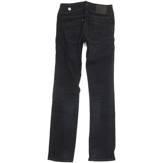 G-Star Ford Women Navy Straight Slim Stretch Jeans W25 L30