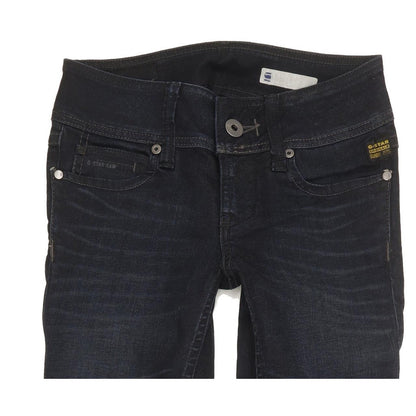 G-Star Ford Women Navy Straight Slim Stretch Jeans W25 L30