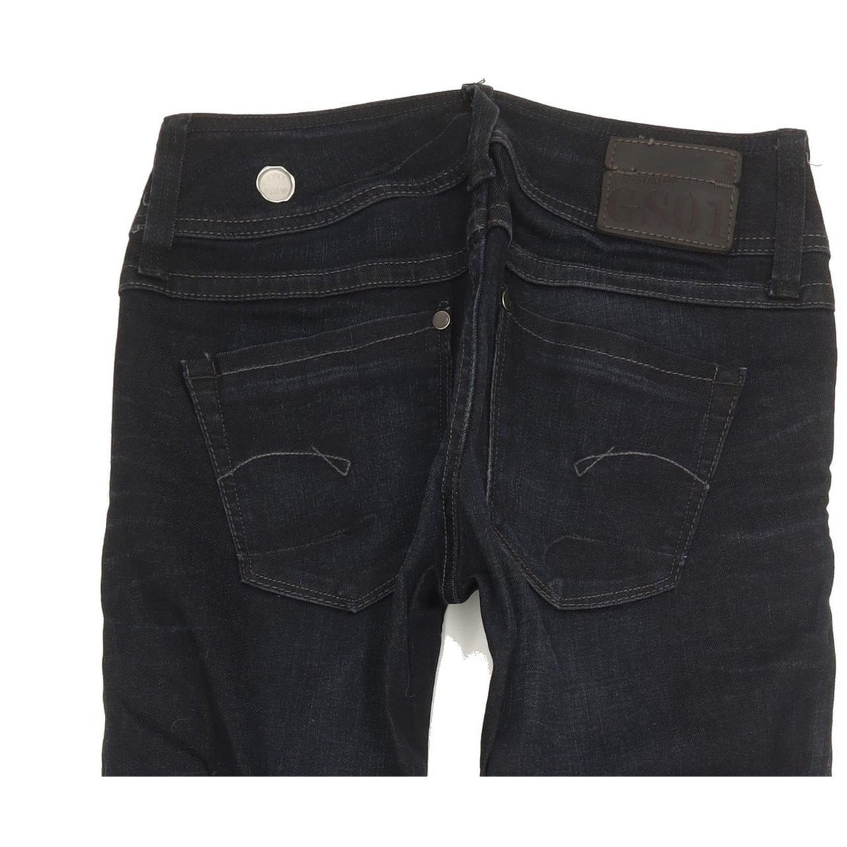 G-Star Ford Women Navy Straight Slim Stretch Jeans W25 L30