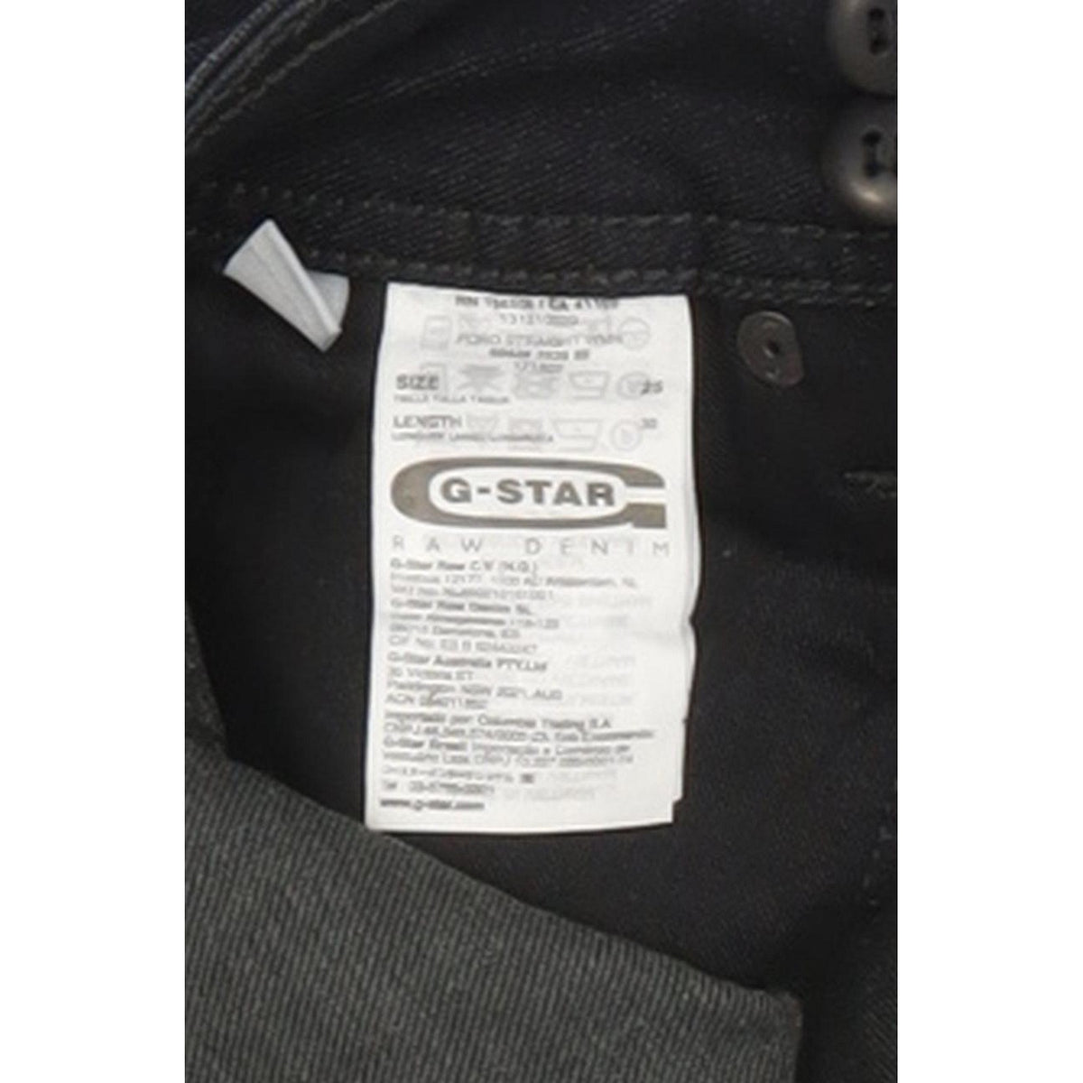G-Star Ford Women Navy Straight Slim Stretch Jeans W25 L30