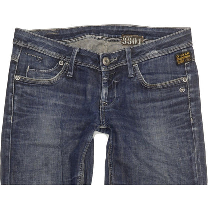 G-Star New Tag Women Blue Skinny Slim Stretch Jeans W28 L31