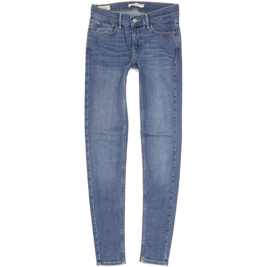 Levi's 710 Super Women Blue Skinny Slim Stretch Jeans W27 L30