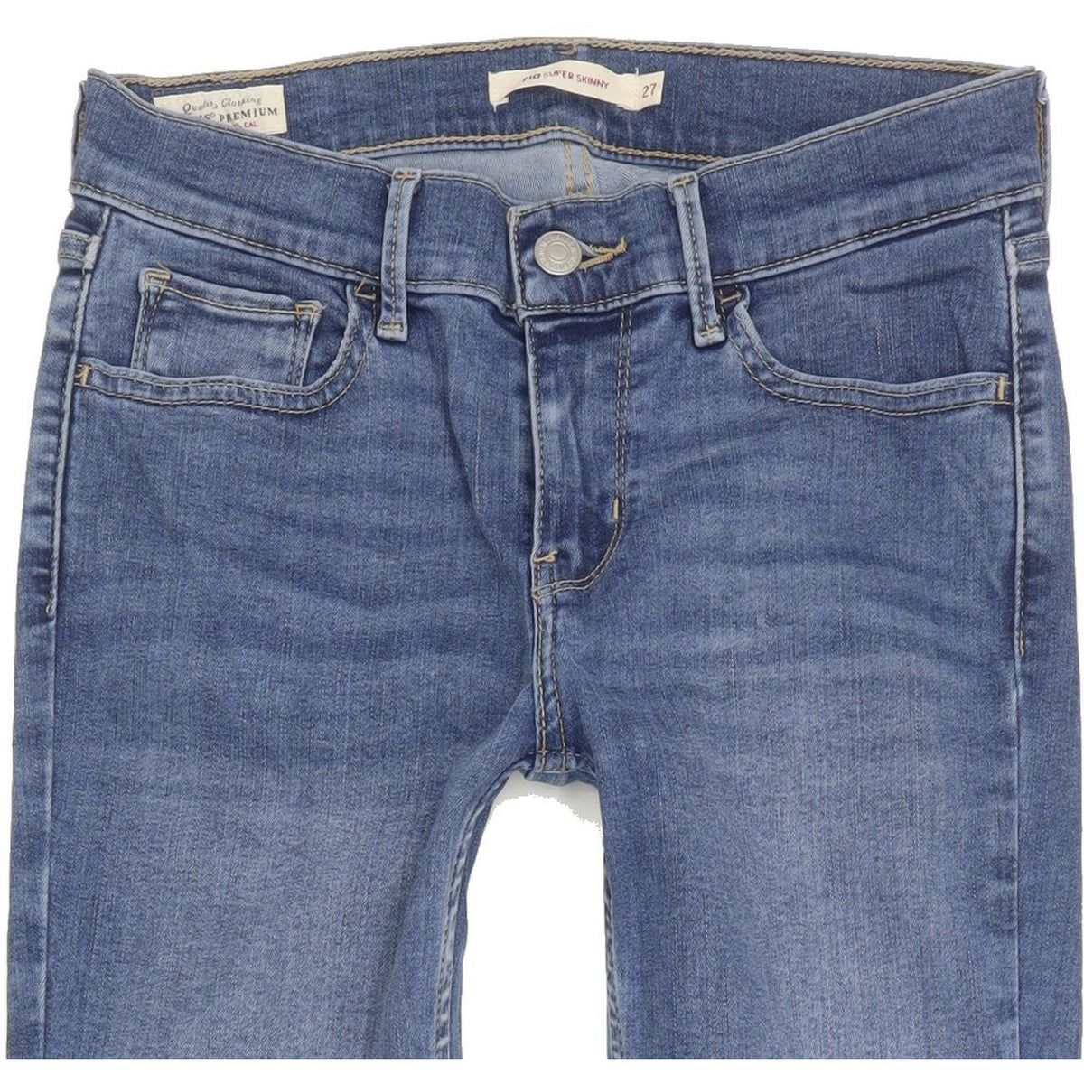 Levi's 710 Super Women Blue Skinny Slim Stretch Jeans W27 L30