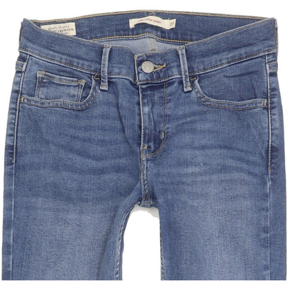 Levi's 710 Super Women Blue Skinny Slim Stretch Jeans W27 L30