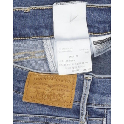 Levi's 710 Super Women Blue Skinny Slim Stretch Jeans W27 L30