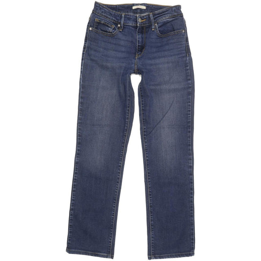 Levi's 714 Women Blue Straight Slim Stretch Jeans W28 L29