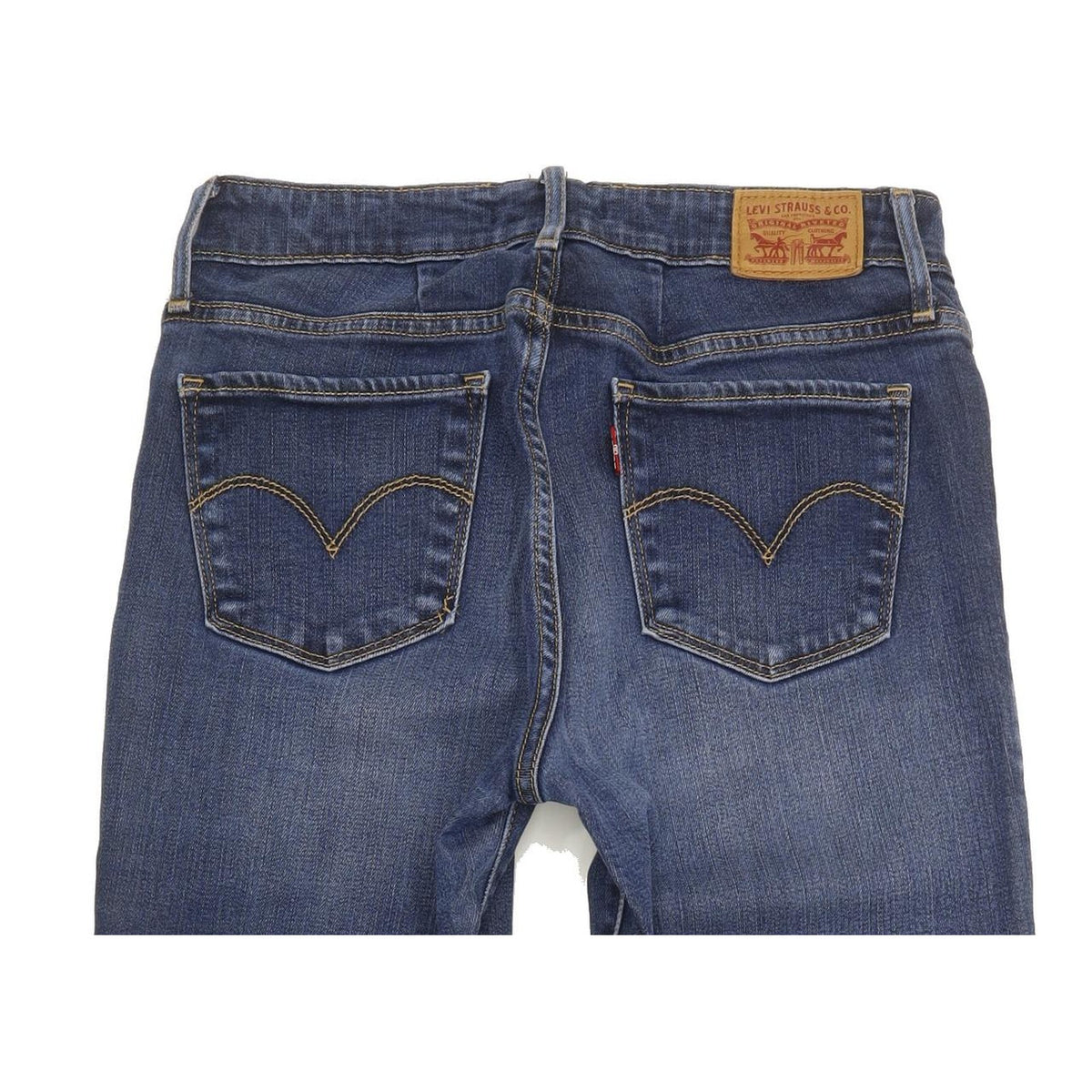 Levi's 714 Women Blue Straight Slim Stretch Jeans W28 L29