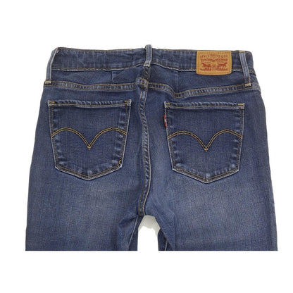 Levi's 714 Women Blue Straight Slim Stretch Jeans W28 L29