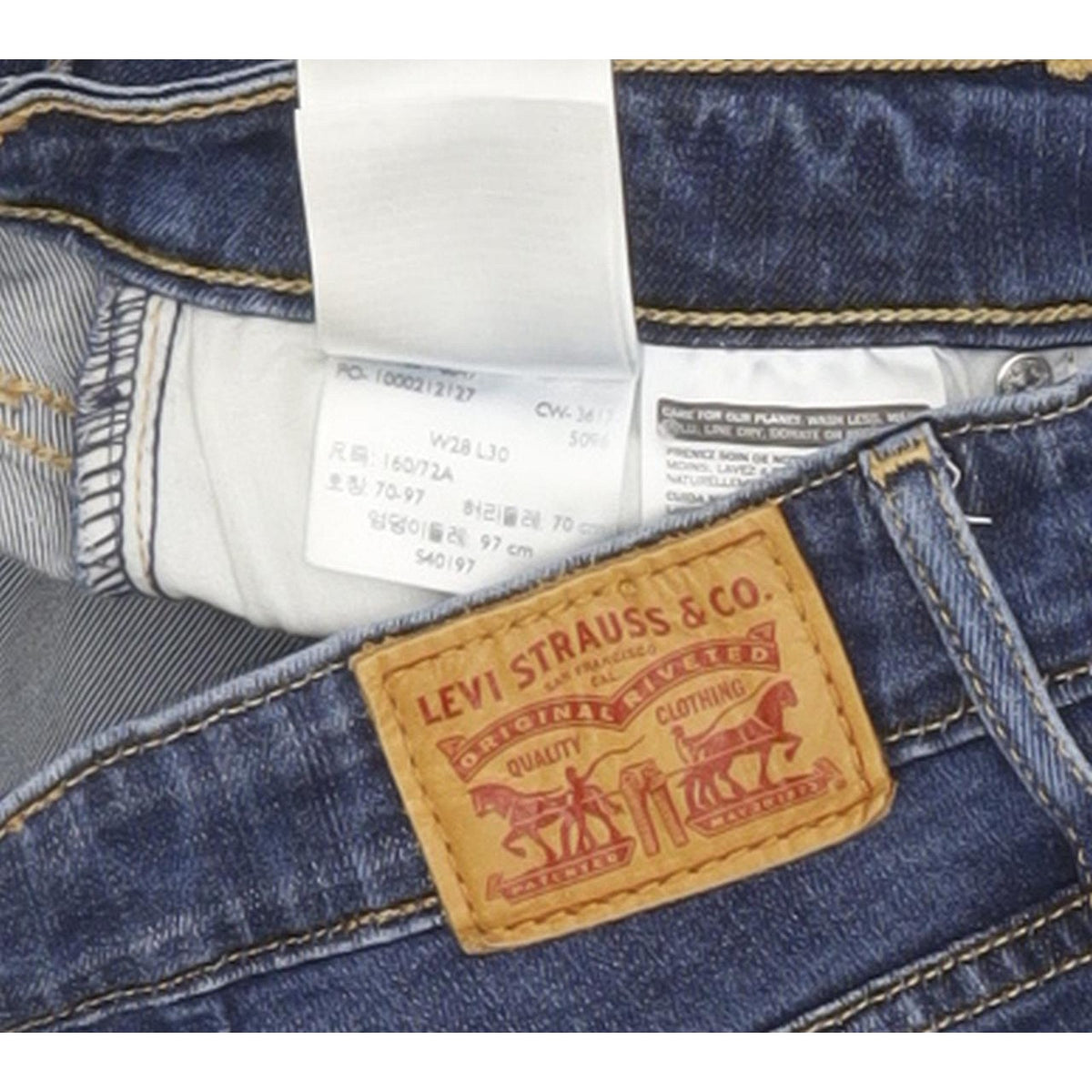 Levi's 714 Women Blue Straight Slim Stretch Jeans W28 L29