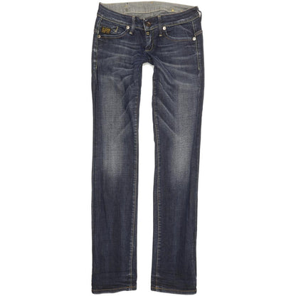 G-Star Midge Women Blue Straight Slim Stretch Jeans W28 L33