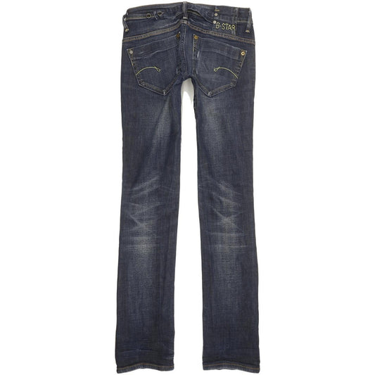 G-Star Midge Women Blue Straight Slim Stretch Jeans W28 L33