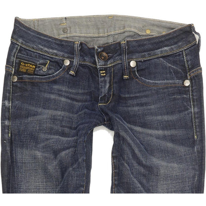 G-Star Midge Women Blue Straight Slim Stretch Jeans W28 L33