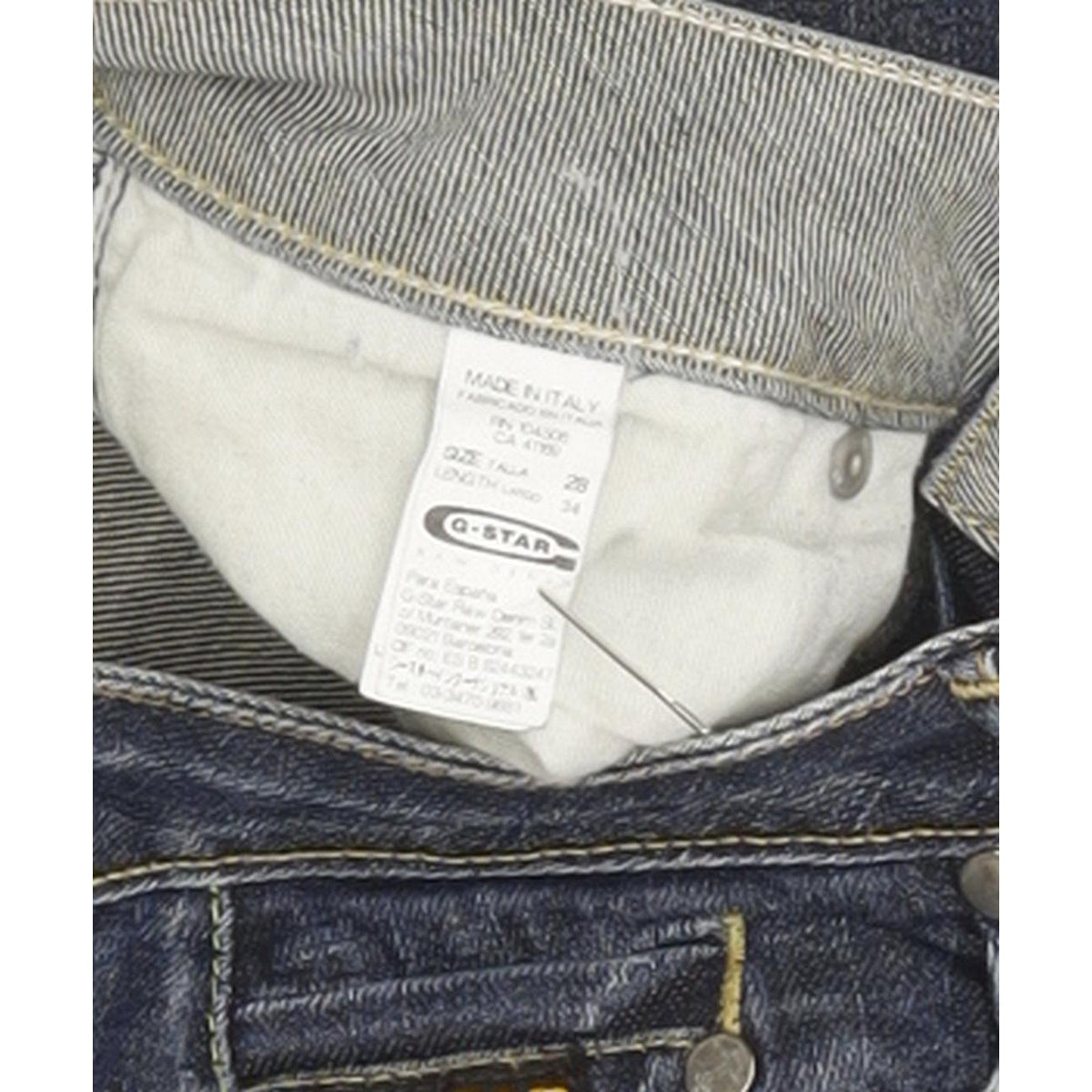 G-Star Midge Women Blue Straight Slim Stretch Jeans W28 L33