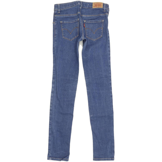 Levi's 710 Super Kids Women Blue Skinny Slim Stretch Jeans W24 L28