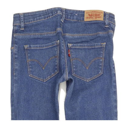 Levi's 710 Super Kids Women Blue Skinny Slim Stretch Jeans W24 L28
