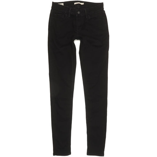 Levi's 710 Super Women Black Skinny Slim Stretch Jeans W29 L31