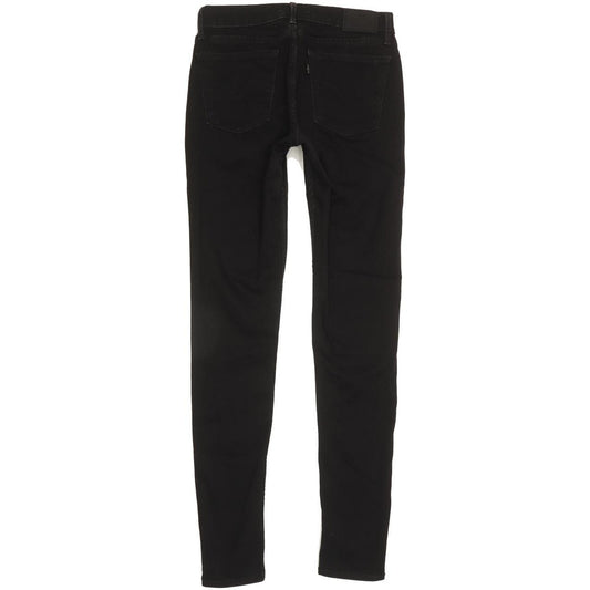 Levi's 710 Super Women Black Skinny Slim Stretch Jeans W29 L31