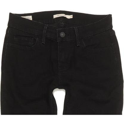 Levi's 710 Super Women Black Skinny Slim Stretch Jeans W29 L31