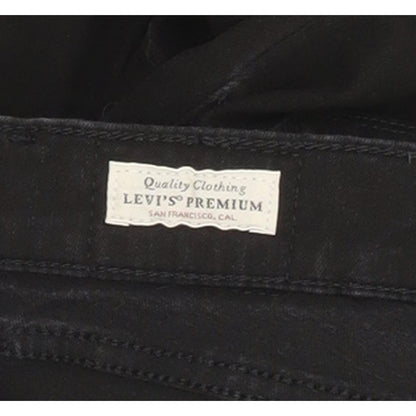 Levi's 710 Super Women Black Skinny Slim Stretch Jeans W29 L31