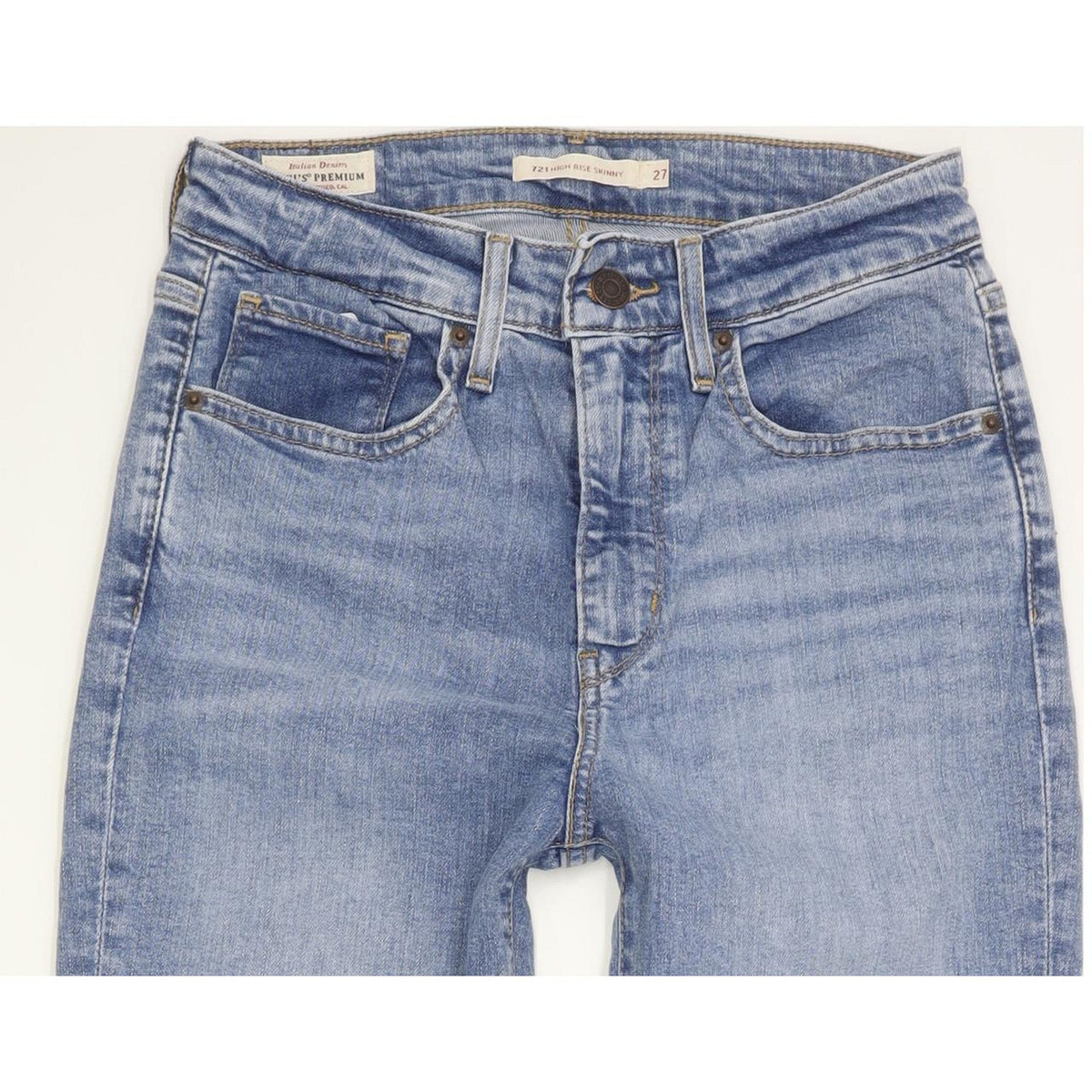 Levi's 721 Women Blue Skinny Slim Stretch Jeans W27 L29
