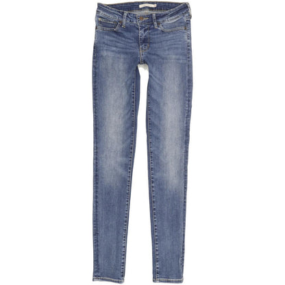 Levi's 711 Women Blue Skinny Slim Stretch Jeans W27 L32