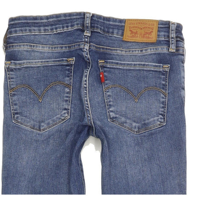 Levi's 711 Women Blue Skinny Slim Stretch Jeans W27 L32