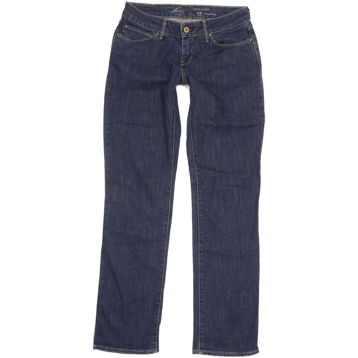 Levi's Bold Curve Women Blue Straight Slim Stretch Jeans W28 L32