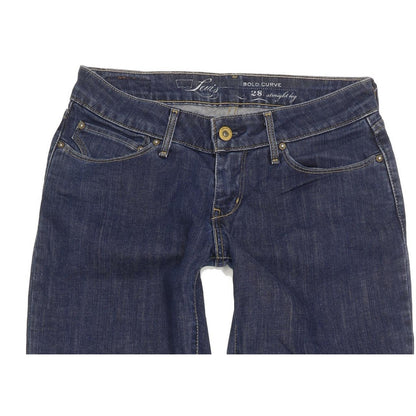 Levi's Bold Curve Women Blue Straight Slim Stretch Jeans W28 L32