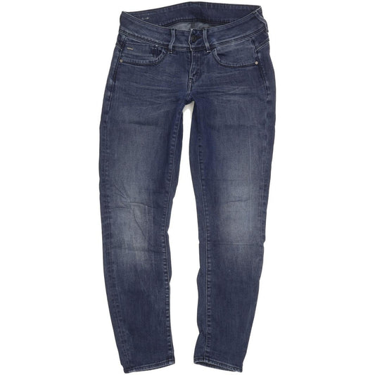 G-Star Lynn Mid Women Blue Skinny Slim Stretch Jeans W28 L29