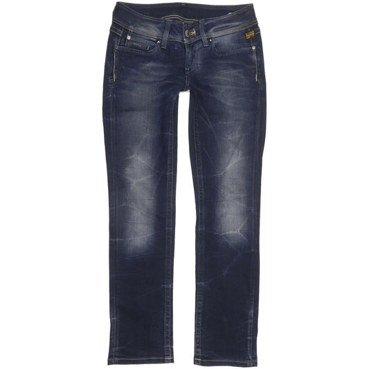 G-Star Ford Women Blue Straight Slim Stretch Jeans W27 L29