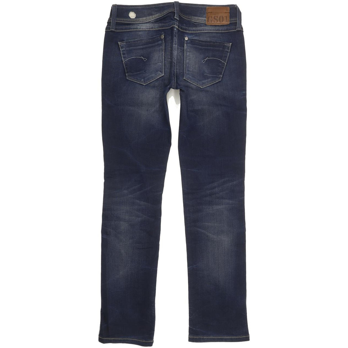 G-Star Ford Women Blue Straight Slim Stretch Jeans W27 L29