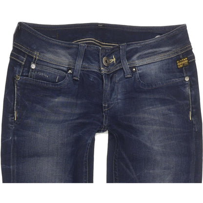 G-Star Ford Women Blue Straight Slim Stretch Jeans W27 L29