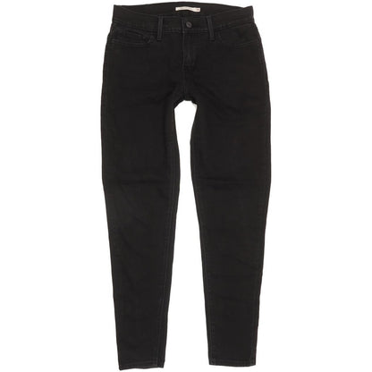 Levi's 710 Super Women Black Skinny Slim Stretch Jeans W28 L29