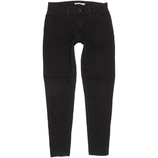 Levi's 710 Super Women Black Skinny Slim Stretch Jeans W28 L29