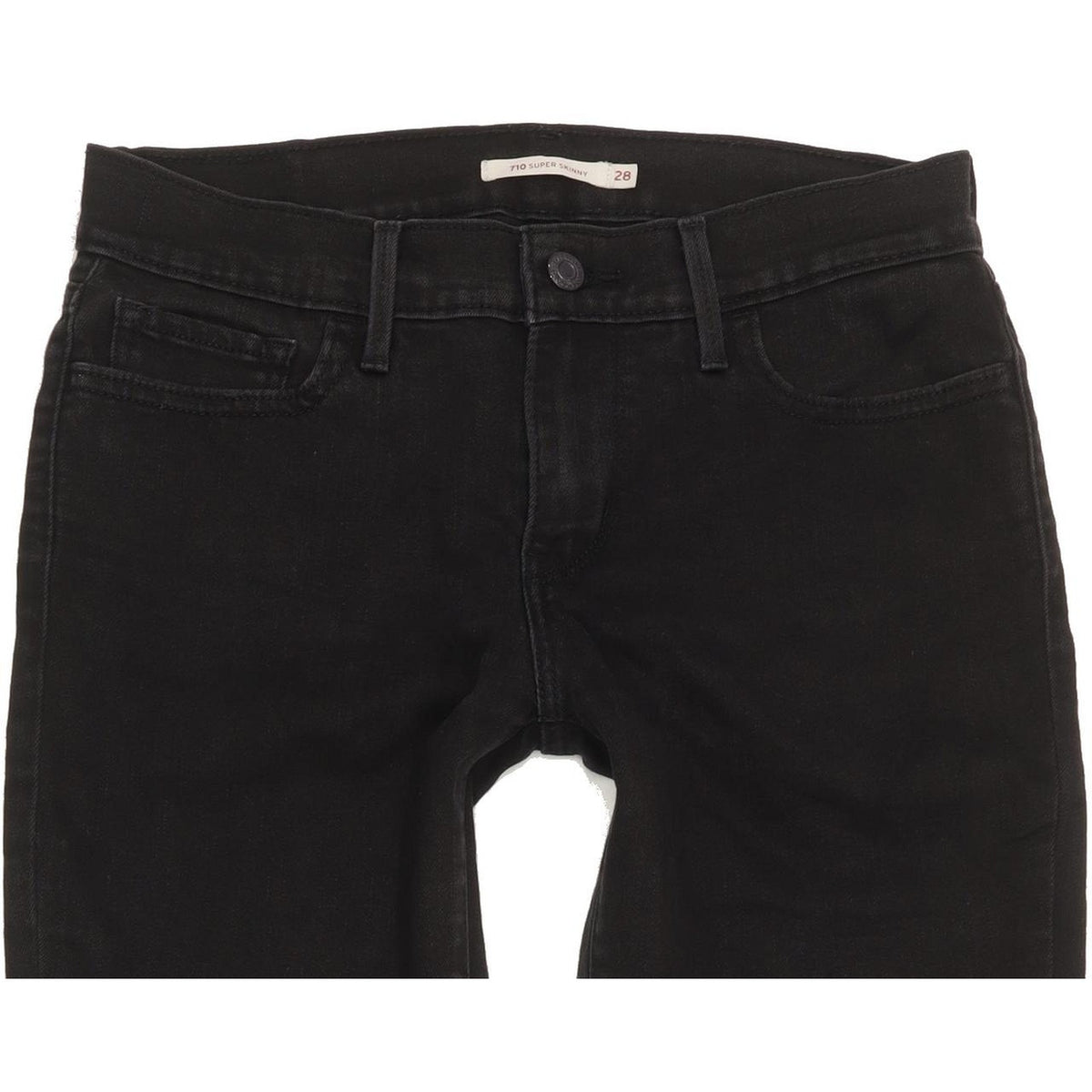 Levi's 710 Super Women Black Skinny Slim Stretch Jeans W28 L29