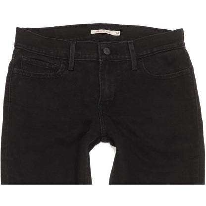 Levi's 710 Super Women Black Skinny Slim Stretch Jeans W28 L29