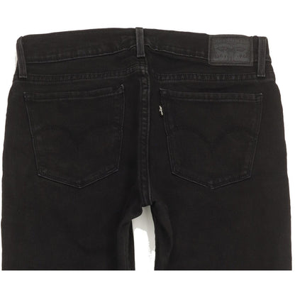 Levi's 710 Super Women Black Skinny Slim Stretch Jeans W28 L29